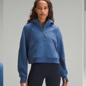 Lululemon Scuba Oversized Half-Zip Hoodie in Pitch Blue